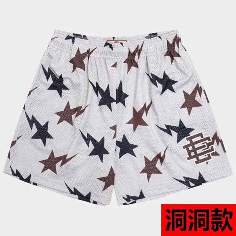 image-Casual Men's Fitness Shorts - Claret Geometric Breathable (63 characters)