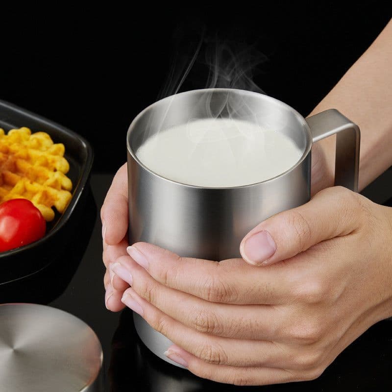 image-304 stainless steel mug household thermos cup office cup with lid water cup kindergarten school student cup
