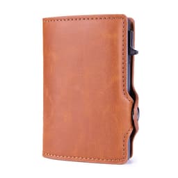 image-Camouflage Green RFID Card Holder - PU Leather