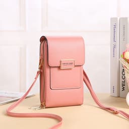 image-2022 new touch screen mobile phone bag female small oblique cute mobile phone small bag fashion wallet vertical section