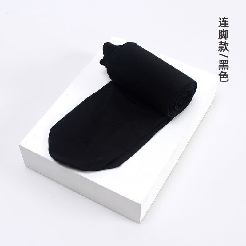 image-Women's Gray Thickened Fleece Pantyhose - Winter Warm