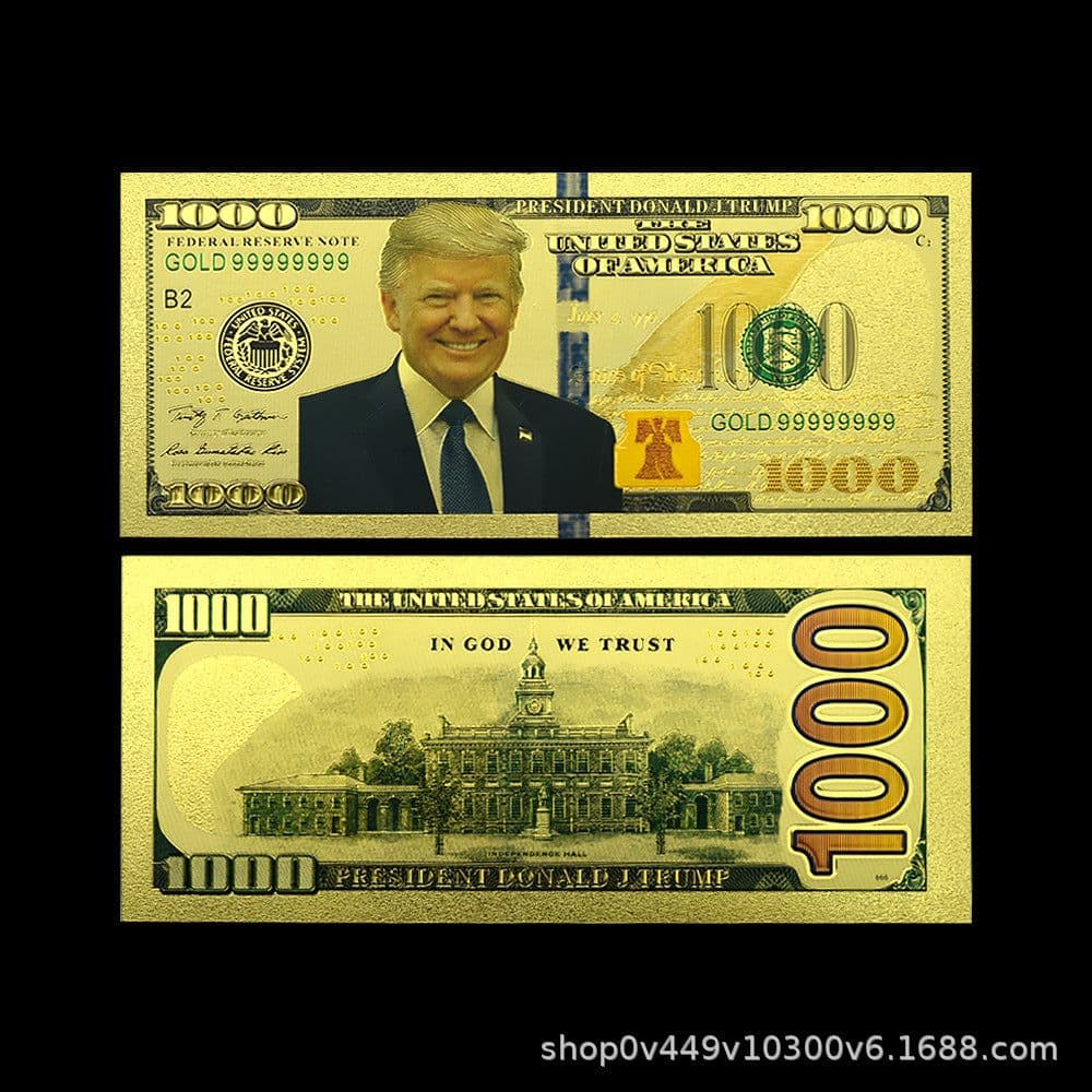 image-US President Trump Gold Foil Card Set Wholesale Commemorative Coins