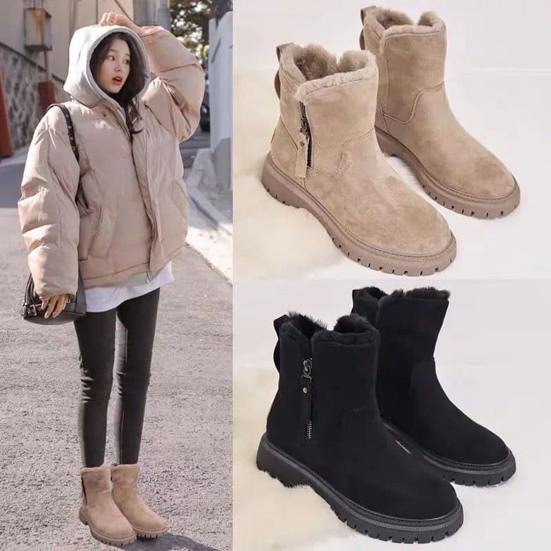 image-Women's Snow Boots Apricot Winter Warm High Top