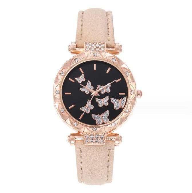 image-Douyin Women's Butterfly Digital Watch - Fashionable Simple