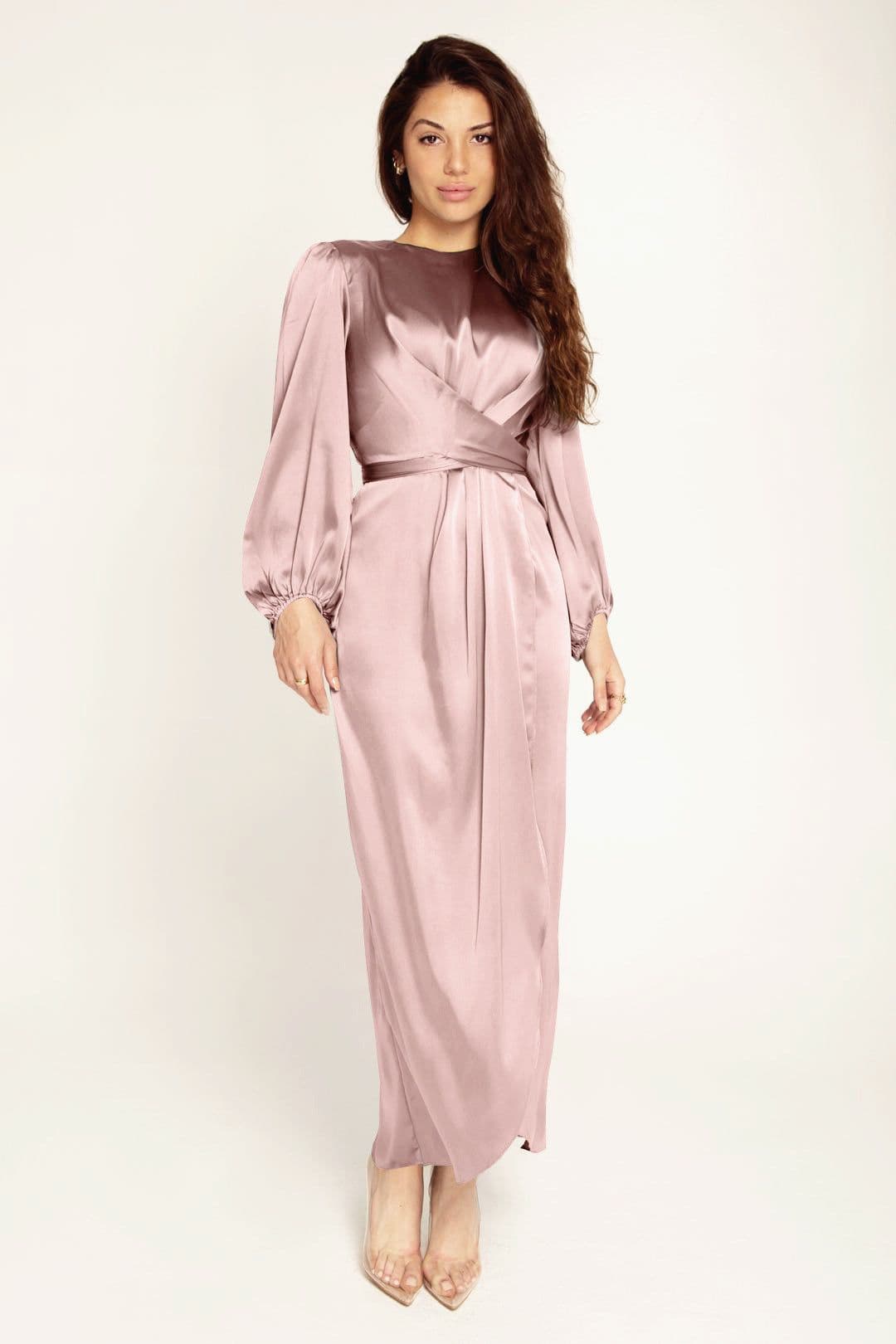 image-Solid Color Satin Tunic Dress XXL Black - 2022 Europe Style