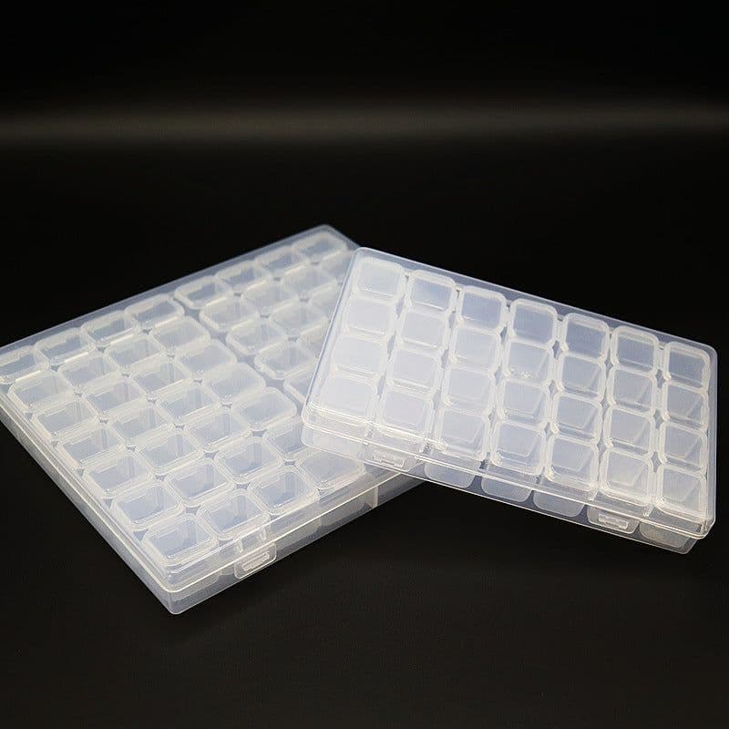 image-Manicure Tools Storage Box - 56 Grid Transparent
