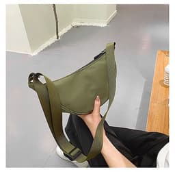 image-Canvas Messenger Bag - Black Student Fashion