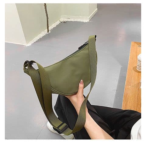image-Canvas Messenger Bag - Black Student Fashion