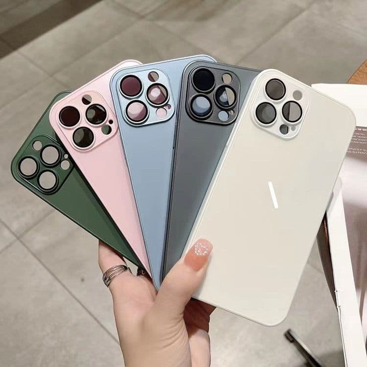 image-iPhone 14AG Frosted Glass Lens Film Case - Protective Cover 12