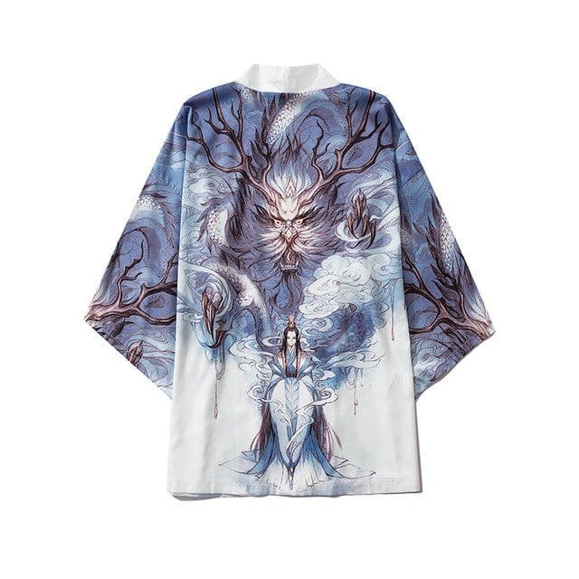 image-2021 cross-border new Japanese-style digital printing kimono men and women cloak coat pajamas cardigan summer