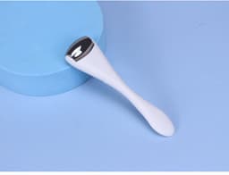 image-Eye Roller Massager Ice Beads Face Lift - White Pink