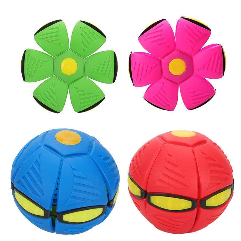 image-Magic Flying Saucer Foot Ball - Kids Outdoor Toy with Lighted Racket
