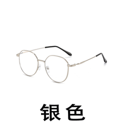image-Xiaohongshu Douyin anti-blue light radiation mobile phone glasses polygonal myopia men and women Korean version of the tide flat light glasses frame
