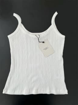 image-Riyadh Cotton Ribbed Halter Tank - Gray M