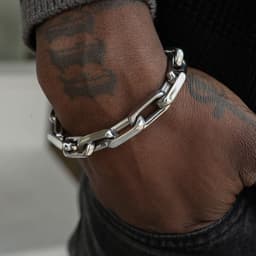image-Titanium Steel Bracelet - Silver 21cm Unisex Couple Style