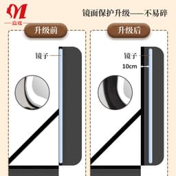 image-Cosmetic Bag with LED Mirror - Large Capacity Travel