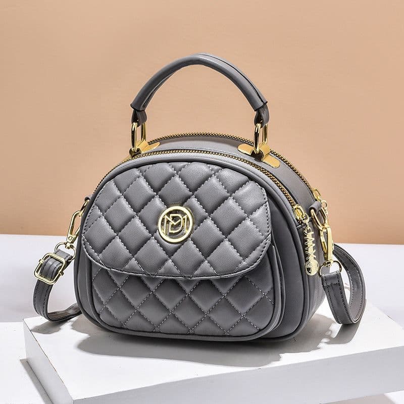 image-Mei Fan Messenger Bag - Khaki 2023 Soft PU Texture