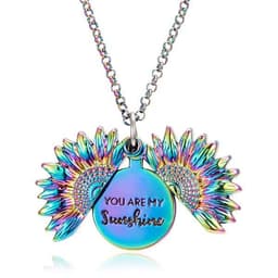 image-Sunflower Pendant Necklace - Gold Alloy Fashion
