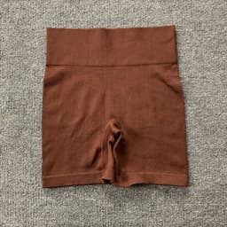 image-2021 Yoga Suit - Brown Four-Piece Set, Short Sleeve, Leggings, Size S