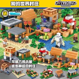 image-Lego-Compatible Minecraft Building Blocks Set - Cave & Tree House
