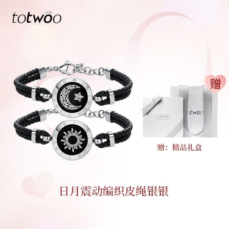 image-totwoo Smart Couple Bracelets - Sun Moon Titanium Steel