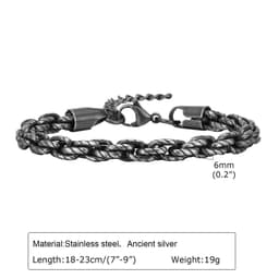 image-Men's Stainless Steel Hip-Hop Chain Bracelet