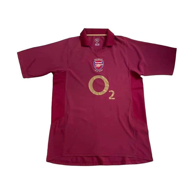 image-Arsenal Retro Football Jersey - Henry 14 Bergkamp 10