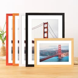 image-Emo Home Modern Solid Wood Photo Frame - Rectangular - 12"x8" - Red