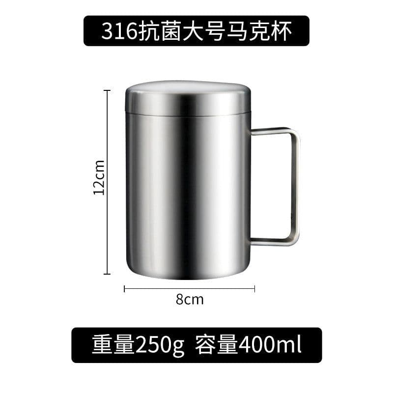 image-304 stainless steel mug household thermos cup office cup with lid water cup kindergarten school student cup