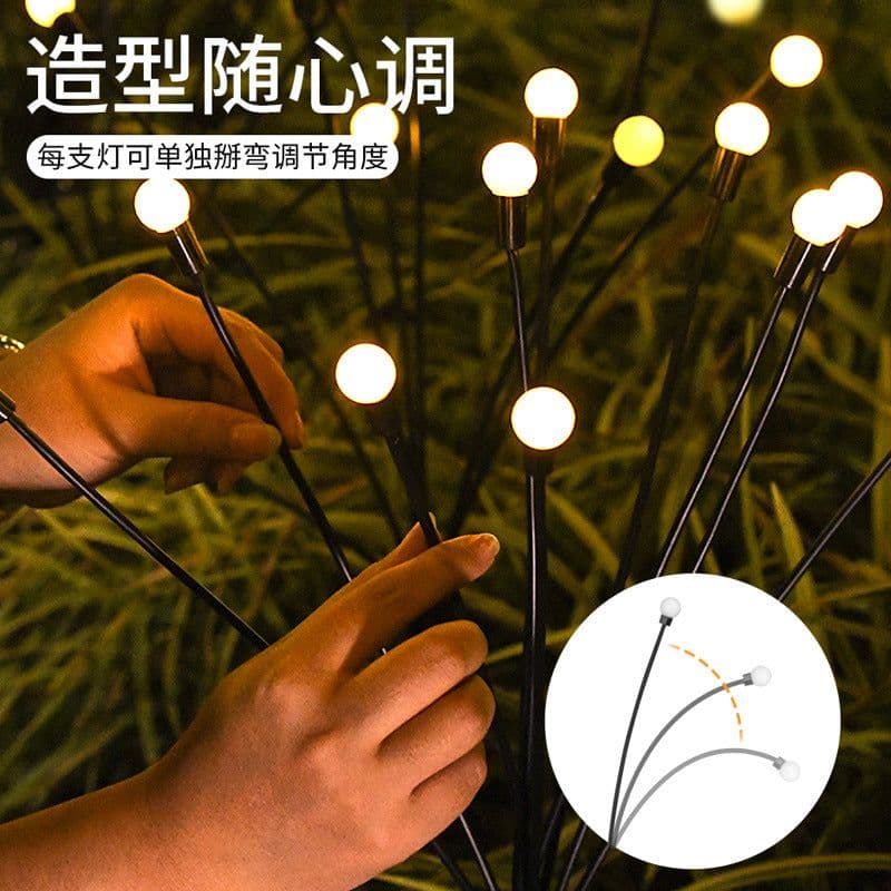 image-Cross-border solar lawn lamp garden lamp LED wind-driven firefly ground plug lamp garden decoration festival lamp dynamic