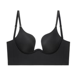 image-U-Shaped Backless Bra - Small Glossy Black