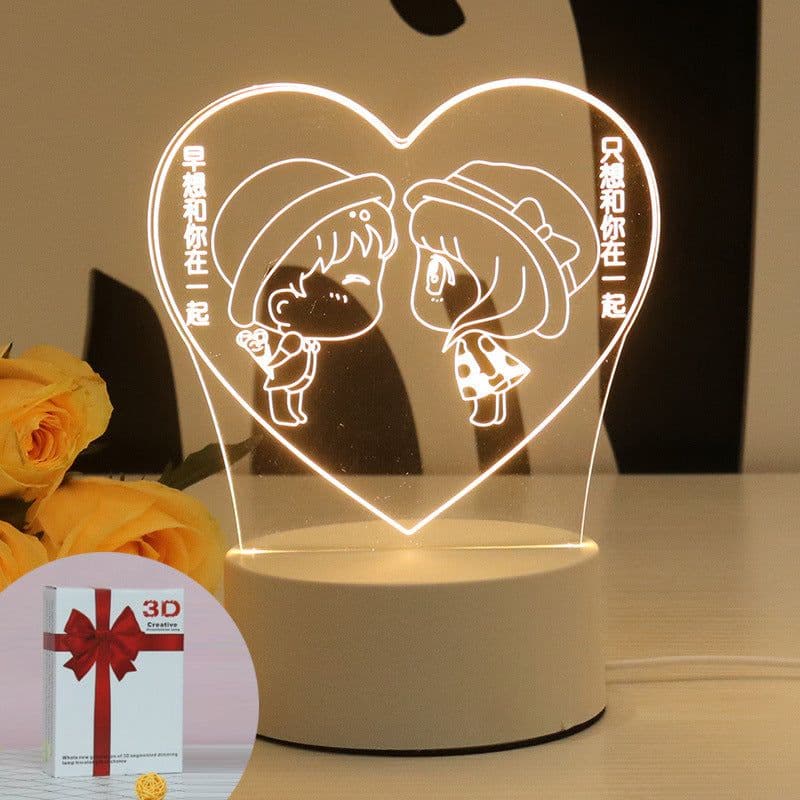 image-Christmas 3D Night Light Table Lamp, Kids' Gift, Modern, USB, 135x210mm