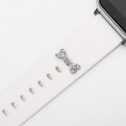 image-Apple Watch Silicone Strap - BK104 Diamond Bone Decor