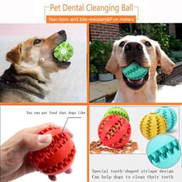 image-Dog Chew Toy Ball - Rubber 11.5cm Glitter