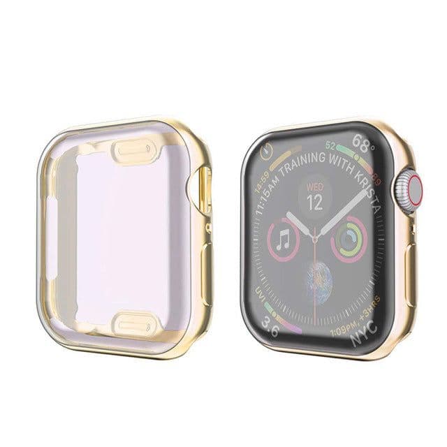 image-Suitable for Apple TPU electroplating case protective case apple iwatch6 5 all-inclusive protective cover Apple watch case