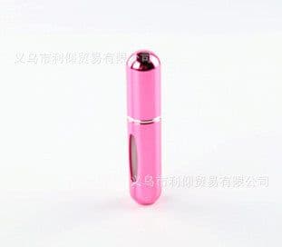 image-New portable 5ml mini self-pump perfume bottle bottom refillable spray bottle aluminum perfume empty bottle