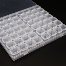 image-Manicure Tools Storage Box - 56 Grid Transparent