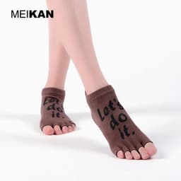 image-MEIKAN Yoga Socks Anti-slip Brown 35-38