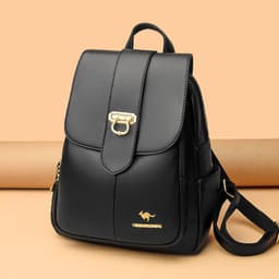 image-Large Capacity 2022 PU Leather Backpack - Street Fashion Travel Bag