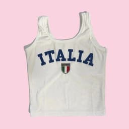 image-European American Y2K Blue Crop Top - Slim Fit