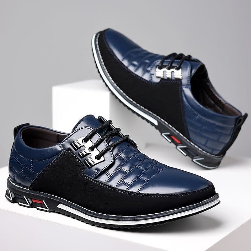 image-Milton 9906 cross-border three-color large-size casual leather shoes OPP bag packaging without shoe box 38-52 in stock