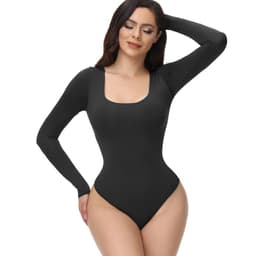 image-Seamless Shapewear Bodysuit - Nude Nylon One-Piece
