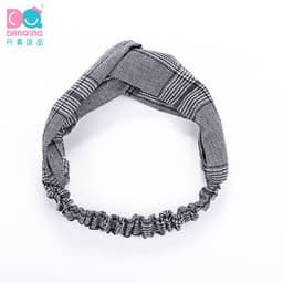 image-Korean spring and summer cross elastic headband chiffon silk headband ladies headband hair accessories sports face wash headwear wholesale