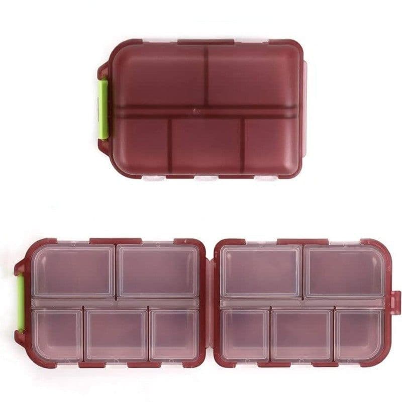 image-Peng Qiao Pill Box 10 Compartments - Pink