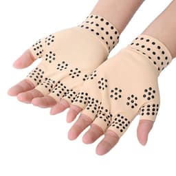 image-Half Finger Fitness Gloves - Non-Slip Nylon Black