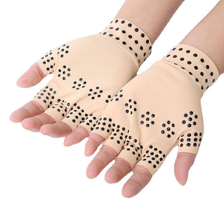 image-Half Finger Fitness Gloves - Non-Slip Nylon Black