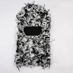 image-Camouflage Knitted Balaclava Hat - Polyester Coffee