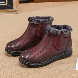 image-Cross-border snow boots women's winter plus fleece cotton shoes waterproof short boots warm thickened middle-aged and elderly women's boots large size women's shoes