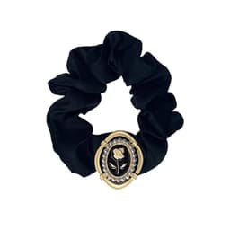 image-French Rose Hair Tie - Black Small Intestine Circle
