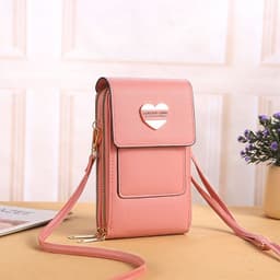 image-2022 new touch screen mobile phone bag female small oblique cute mobile phone small bag fashion wallet vertical section